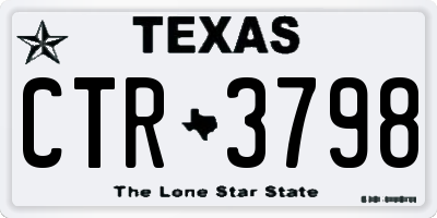 TX license plate CTR3798
