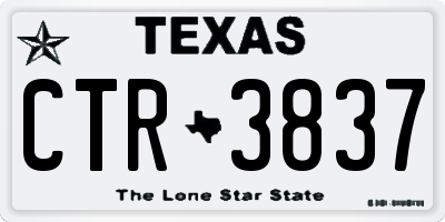 TX license plate CTR3837