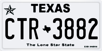 TX license plate CTR3882