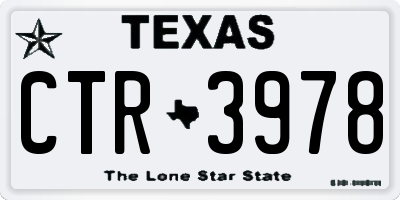 TX license plate CTR3978