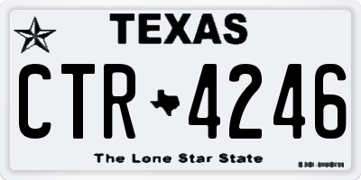 TX license plate CTR4246