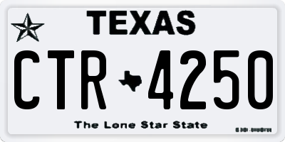 TX license plate CTR4250