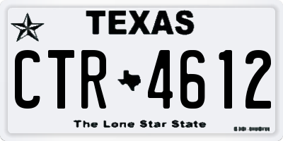 TX license plate CTR4612