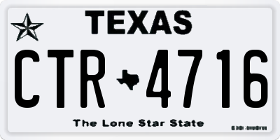 TX license plate CTR4716