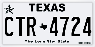 TX license plate CTR4724