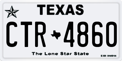 TX license plate CTR4860