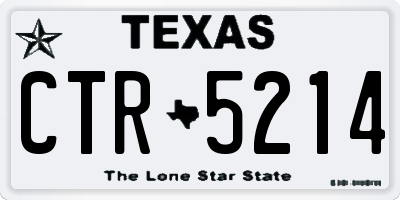 TX license plate CTR5214