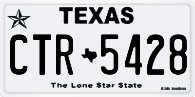 TX license plate CTR5428