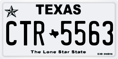 TX license plate CTR5563