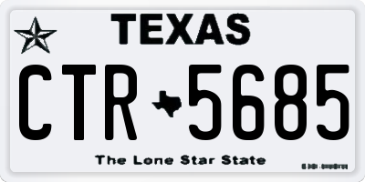 TX license plate CTR5685