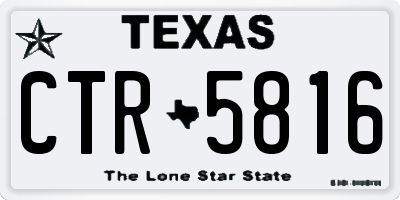TX license plate CTR5816