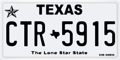 TX license plate CTR5915