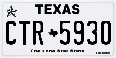 TX license plate CTR5930