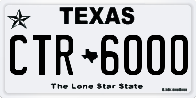 TX license plate CTR6000