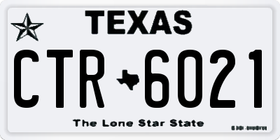 TX license plate CTR6021