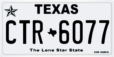 TX license plate CTR6077
