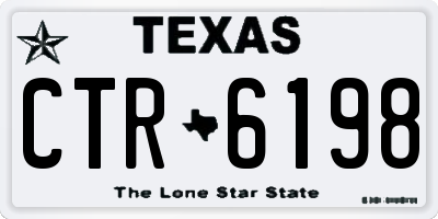 TX license plate CTR6198