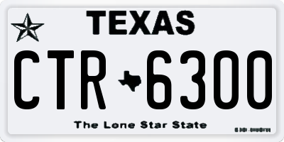 TX license plate CTR6300