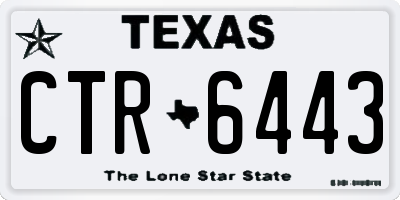 TX license plate CTR6443
