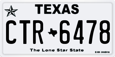 TX license plate CTR6478