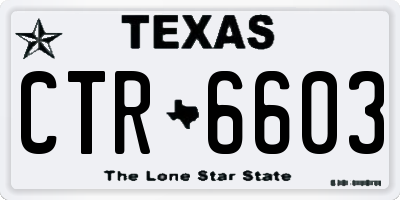 TX license plate CTR6603