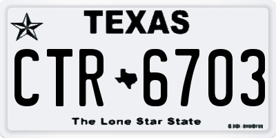 TX license plate CTR6703