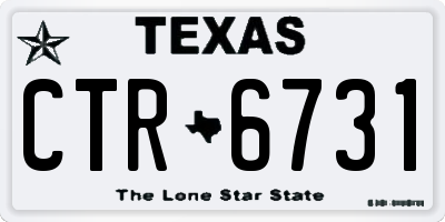 TX license plate CTR6731
