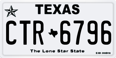 TX license plate CTR6796