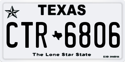 TX license plate CTR6806