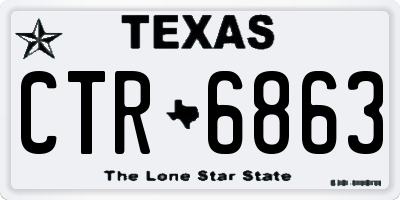 TX license plate CTR6863