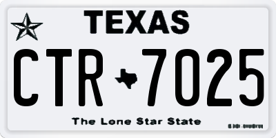 TX license plate CTR7025