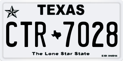 TX license plate CTR7028