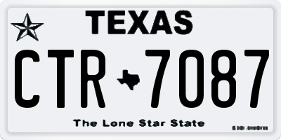 TX license plate CTR7087