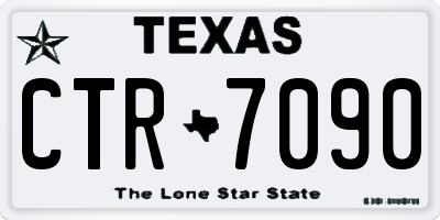 TX license plate CTR7090