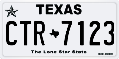 TX license plate CTR7123