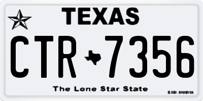 TX license plate CTR7356