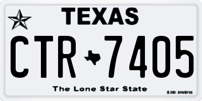 TX license plate CTR7405