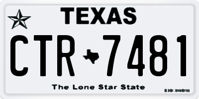 TX license plate CTR7481