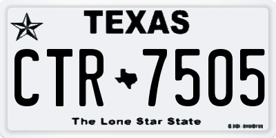 TX license plate CTR7505