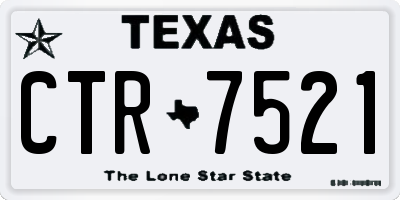 TX license plate CTR7521
