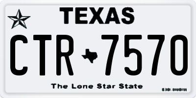 TX license plate CTR7570