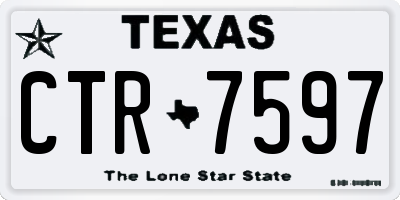TX license plate CTR7597