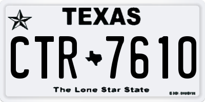 TX license plate CTR7610