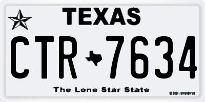 TX license plate CTR7634