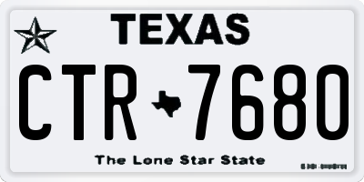 TX license plate CTR7680