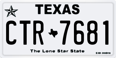 TX license plate CTR7681