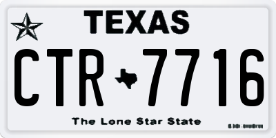 TX license plate CTR7716