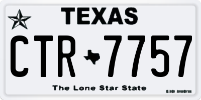 TX license plate CTR7757
