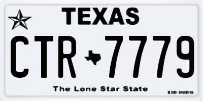 TX license plate CTR7779