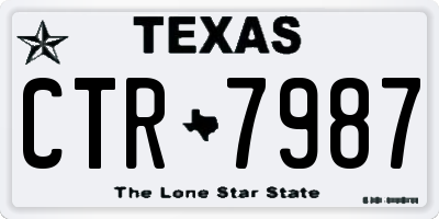 TX license plate CTR7987